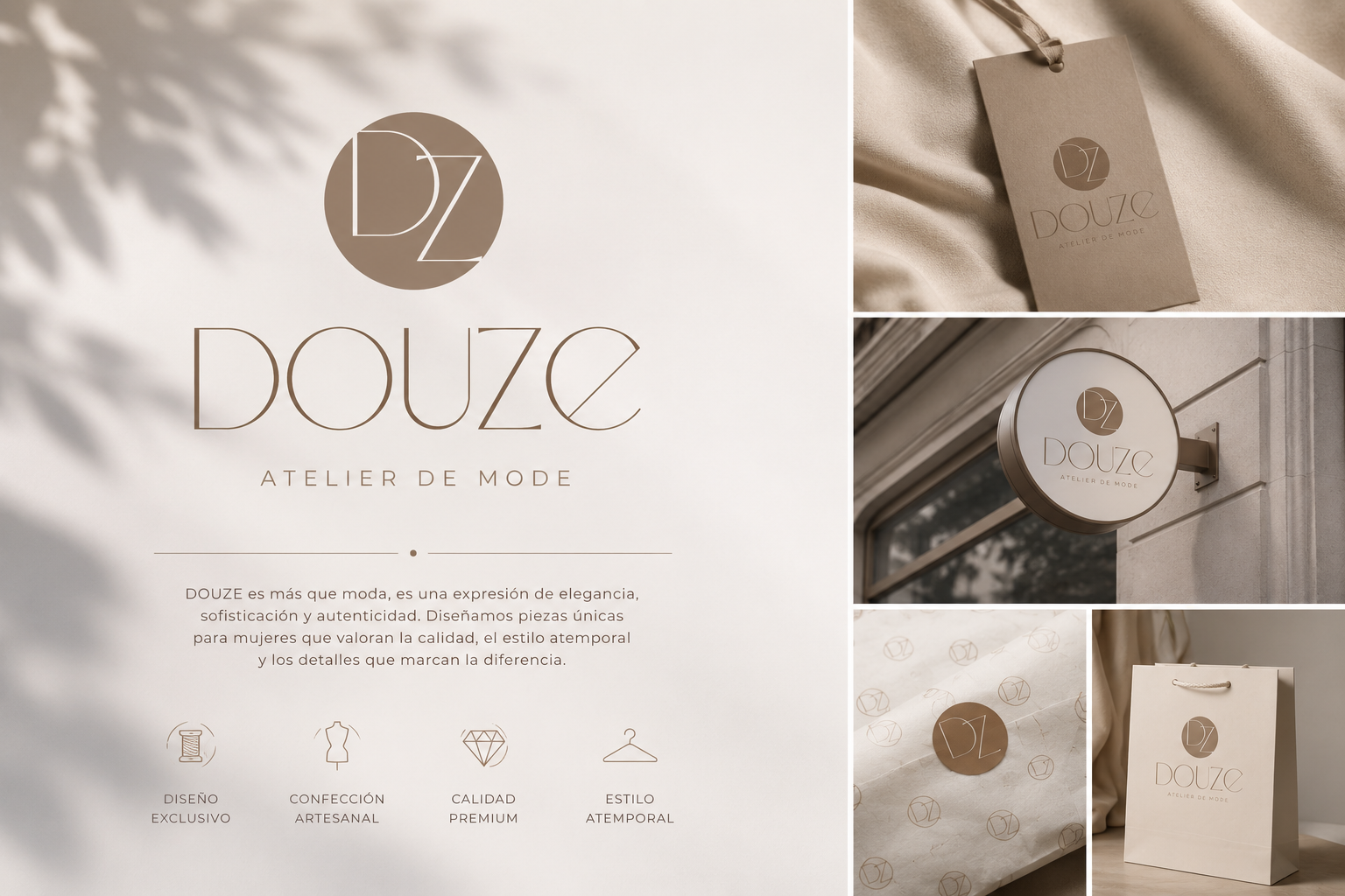 Identidad de marca DOUZE en aplicaciones